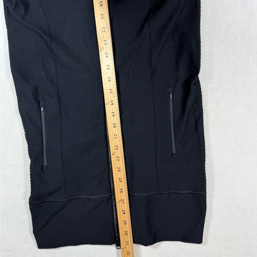 Athleta Size XS Rye Black Ribbed Performance Full-Zip Jacket - Picture 8 of 10